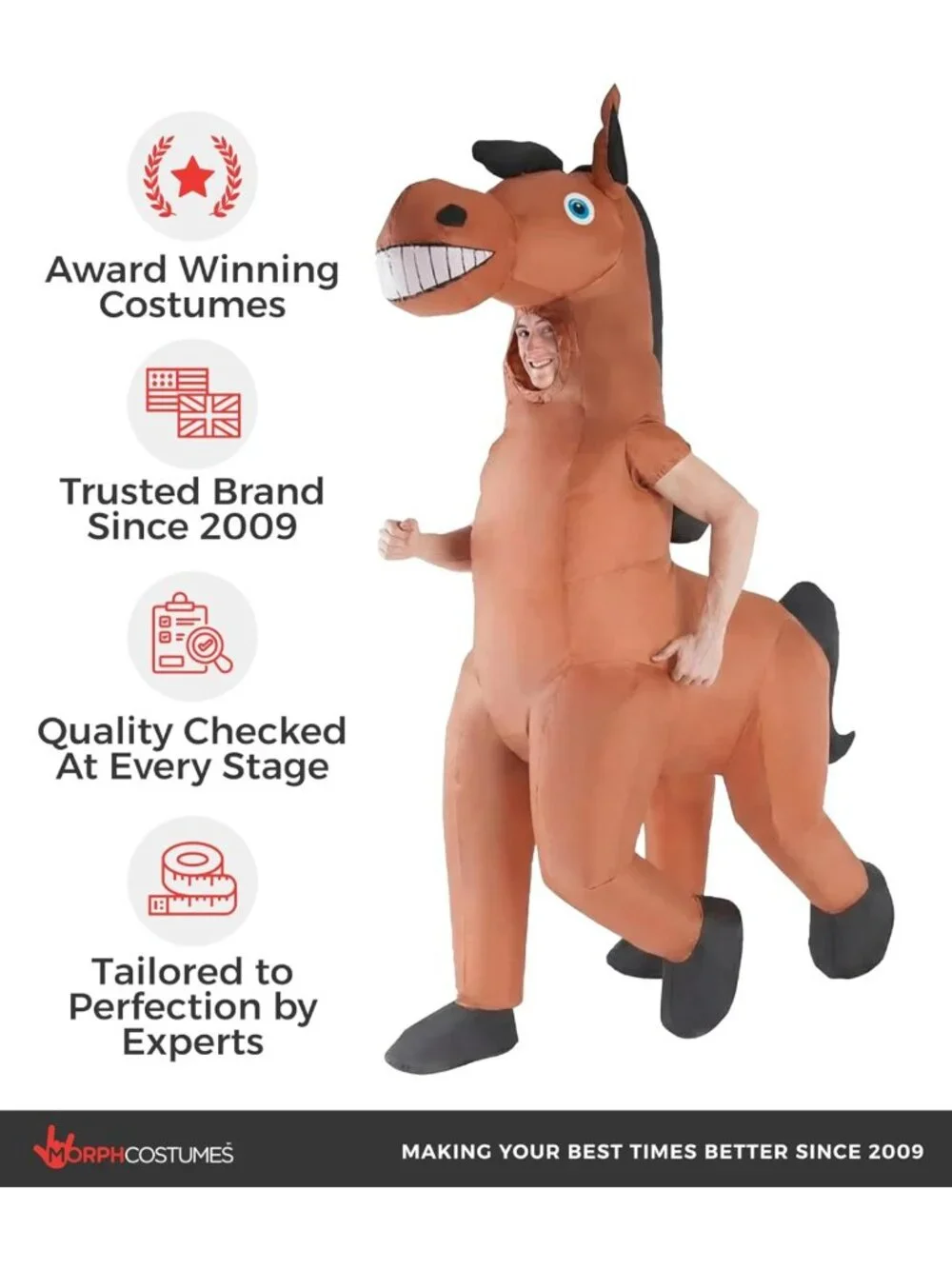 Giant Inflatable Horse Costume for Adults | Fun Party Outfit & Dress-Up